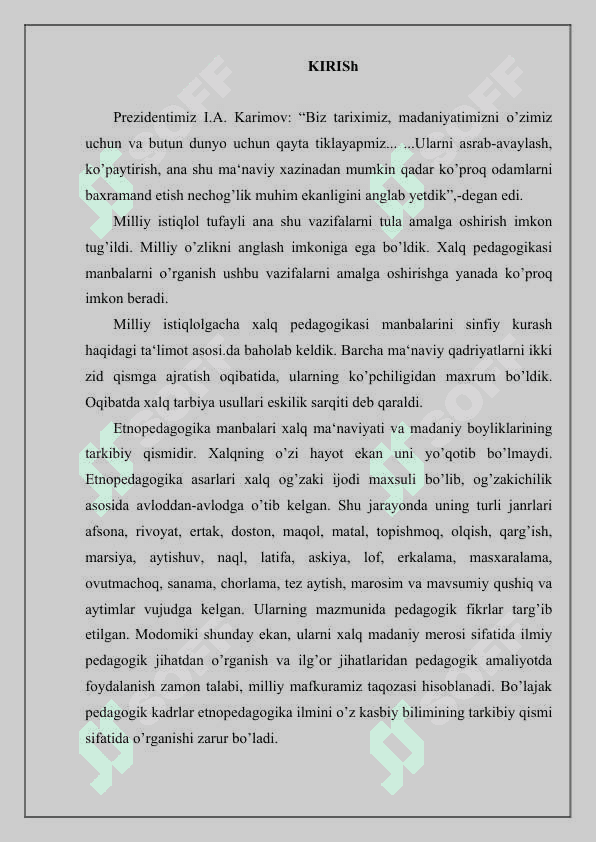 O’zbek xalq  pedagogikasining imkoniyatlari va istiqbollari 2