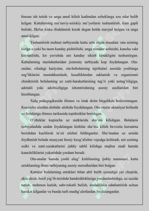O’zbek xalq  pedagogikasining imkoniyatlari va istiqbollari 7