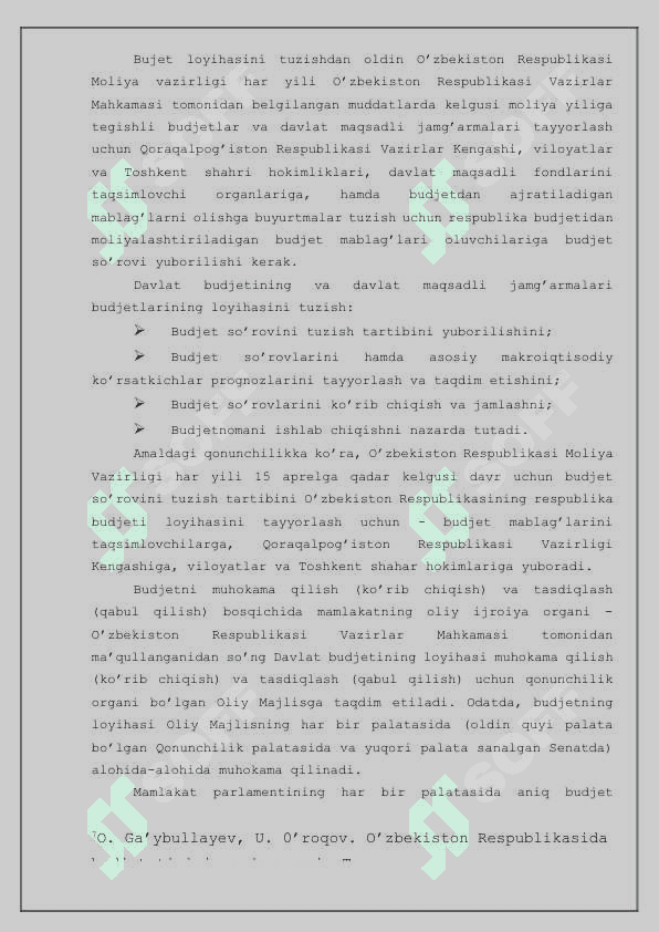 Budjet munosabatlarining qonuny huquqiy asoslar 7
