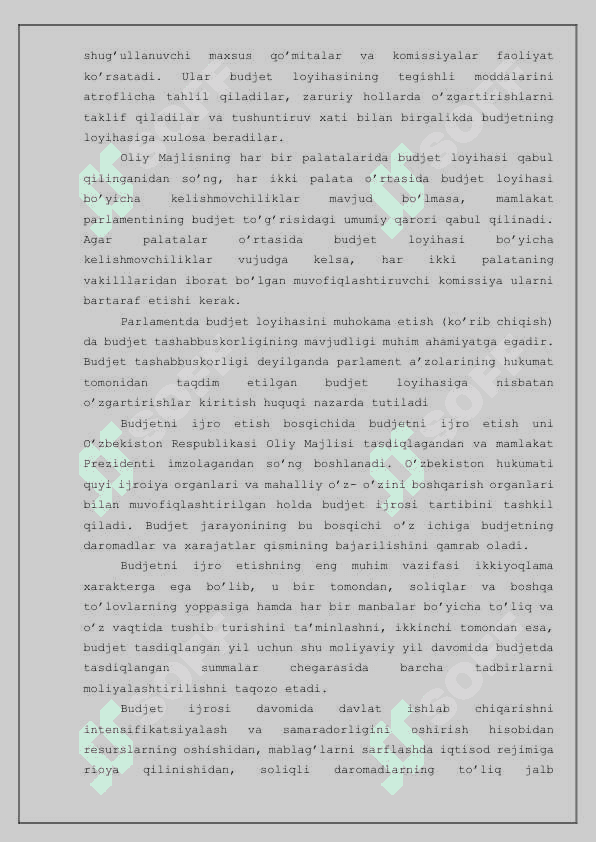 Budjet munosabatlarining qonuny huquqiy asoslar 8