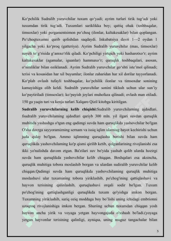 O’zbekistonning zaharli ilonlari, ularning tarqalishi va ahamiyati 5