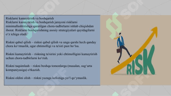 Riskni boshqarish jarayoni 8