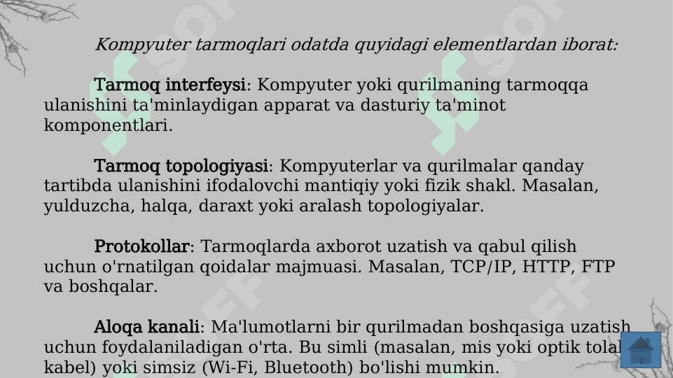 Kompyuter tarmoqlari. Internet tarmog'i 3