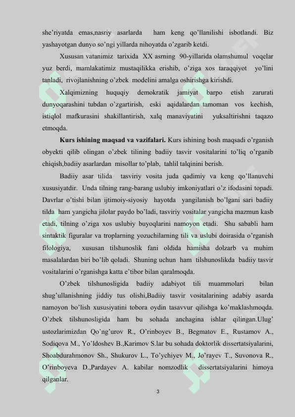3-SINF O’QISH DARSLARIDA BADIIY TIL VOSITALARIDAN FOYDALANISH 3