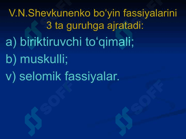 Boʻyin sohasining klinik anatomiyasi. 8