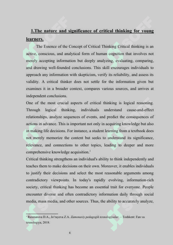 Developing critical thinking skills through English language activities for young learners 6