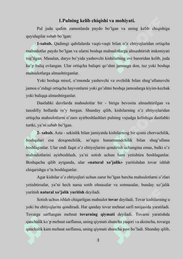 Pul tizimi evolyutsiyasi va uning turlari 3