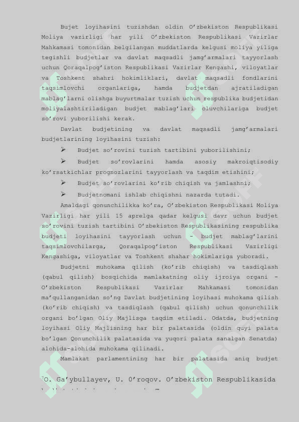 Budjet munosabatlarining qonuny huquqiy asoslari 8