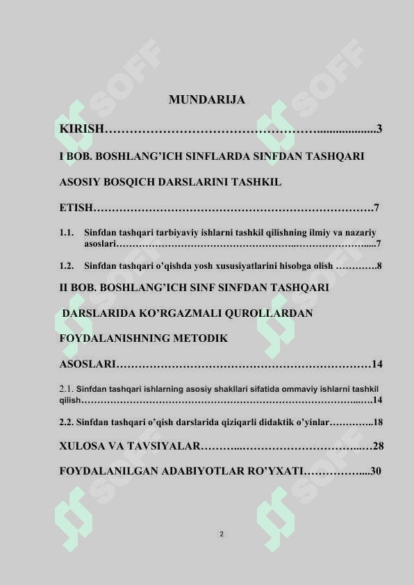INNOVATSION YONDASHUV ASOSIDA   SINFDAN VA MAKTABDAN TASHQARI ISHLARNI TASHKIL QILISH 2