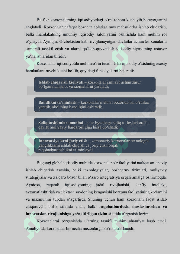 Korxona tavsifi va uni baholash 6