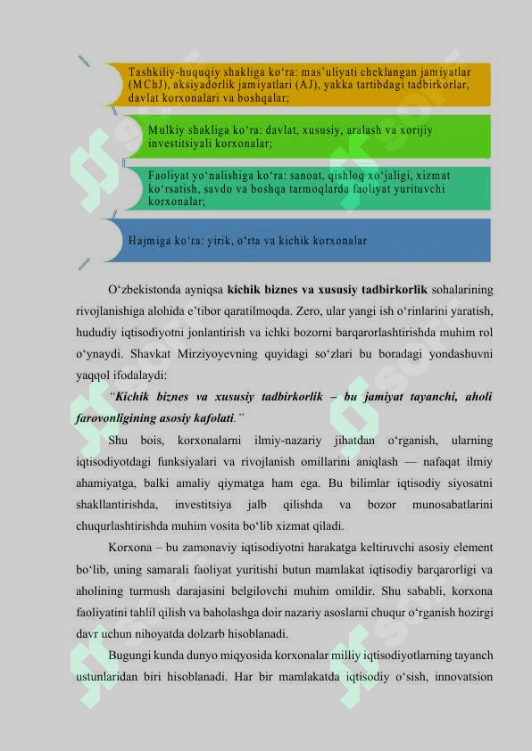 Korxona tavsifi va uni baholash 7