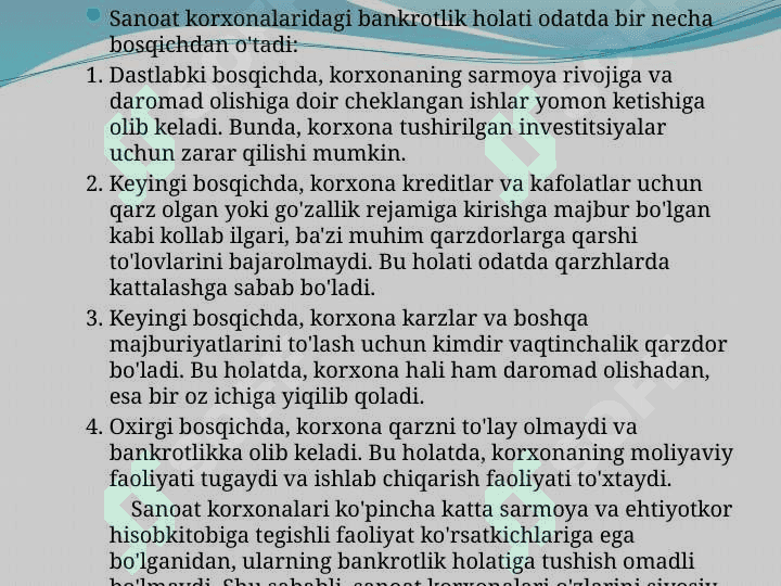 Sanoatda inqirozga qarshi boshqaruv. 4