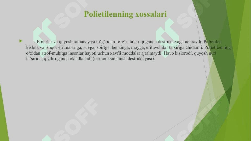 Sintetik va sun'iy yuqori molekulyar birikmalar. Yuqori molekulyar birikmalar haqida tushincha 6