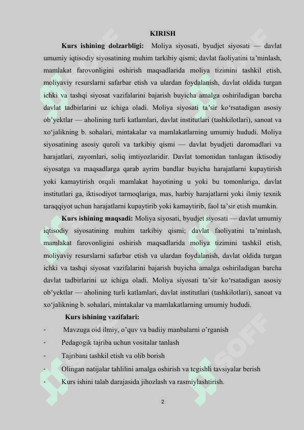 davlat moliyaviy infratuzulmasining asosiy elementlari 2