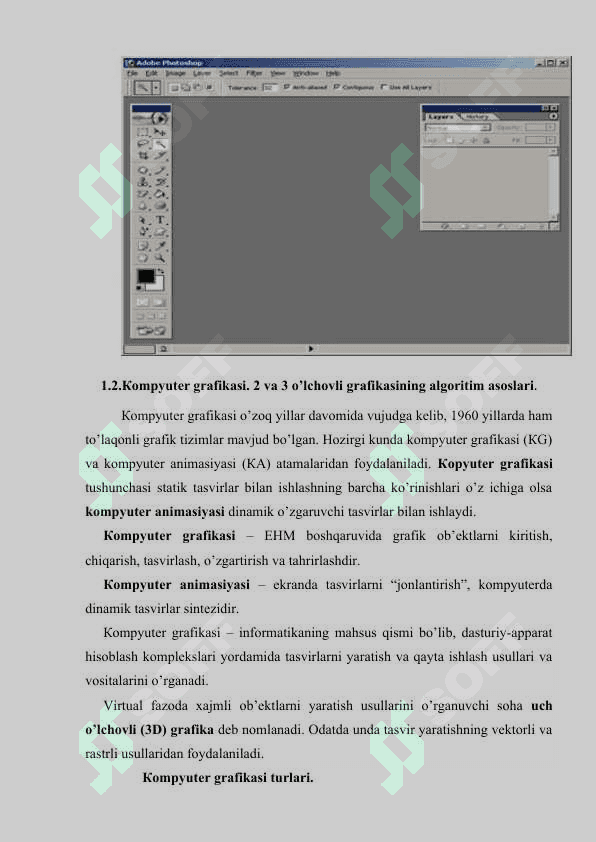 ADOBE PHOTOSHOP DASTURIDAN 3 O'LCHAMLI OBYEKTLAR YARATISH 5