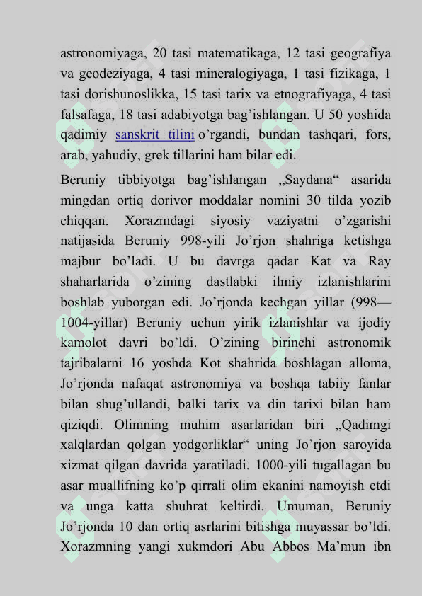 Abu Rayhon Beruniy hayoti va pedagogik qarashlari 7