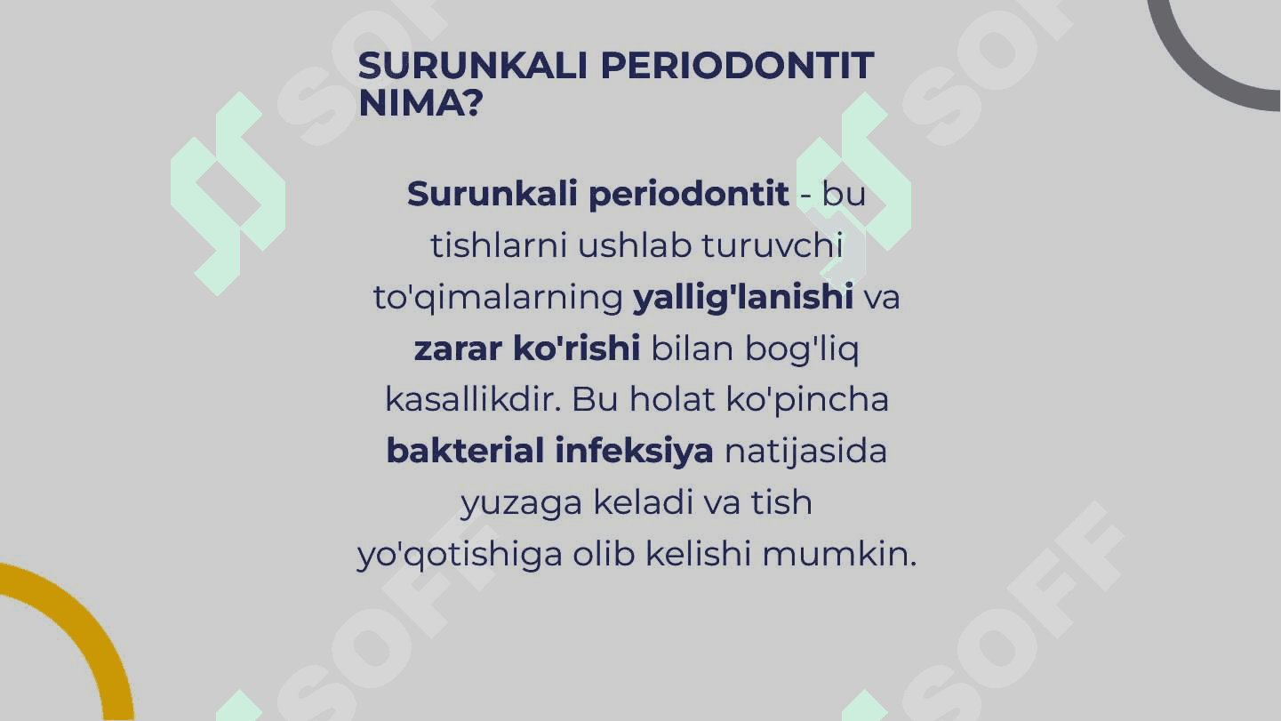 Bir va ko'p ildizli tishlarda Surunkali periodontitlarni davolash 3