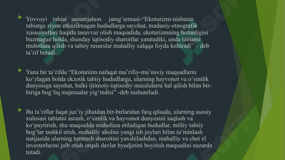 Xalqaro ekoturizm rivoji 4