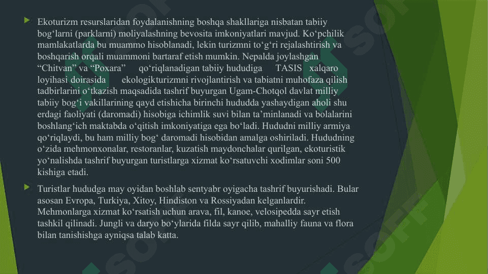 Xalqaro ekoturizm rivoji 8