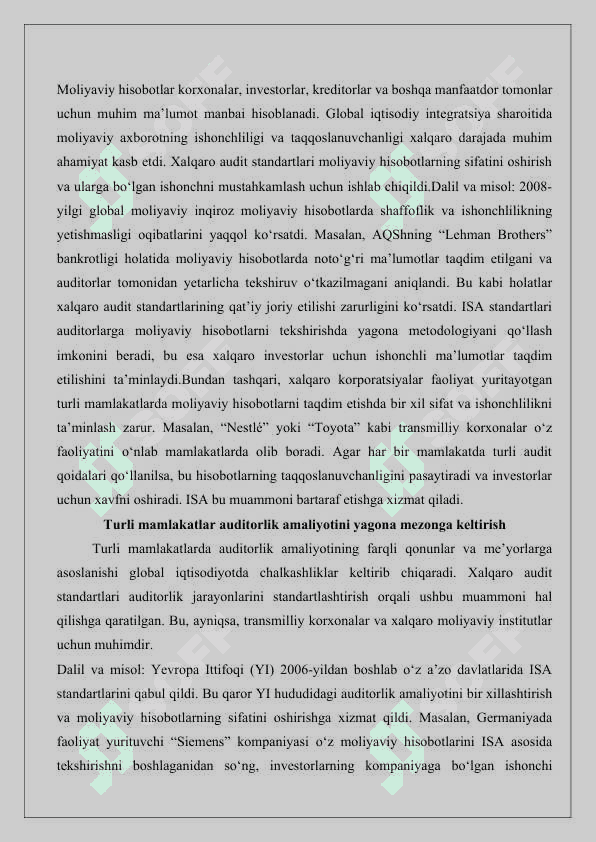 Xalqaro audit standartlarining kontseptual asosi 3