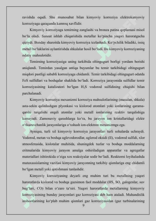 Korroziya jarayonining nazariy asoslari 8