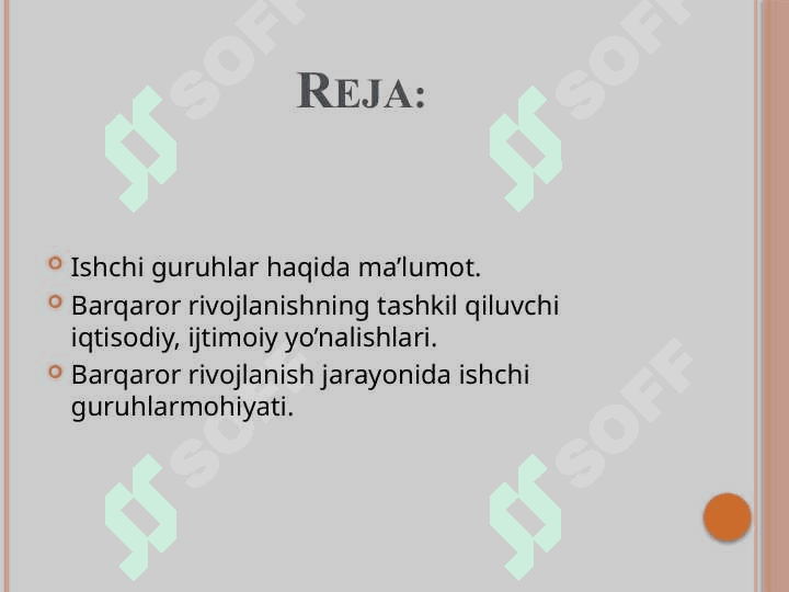 Barqaror rivojlanish jarayonida ishchi guruhlarda ishtirok etish 2