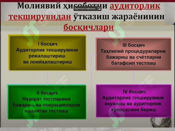 Auditorlik tekshiruvini rejalashtirish 4