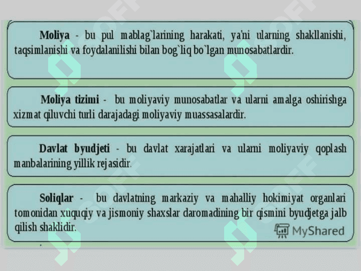 Bank moliya tizimi va uning asosiy shakllari 6
