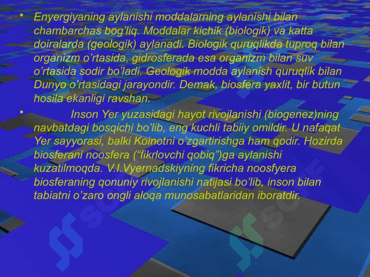 Biosfera, global eko tizim 4