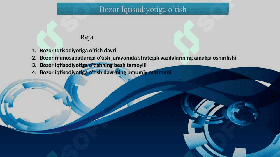 Bozor iqtisodiga o’tish 2