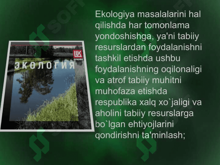Ekologiya sohasida 8