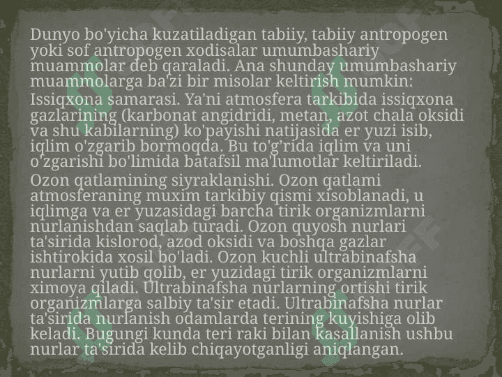 Geoekolik muammolar va ularning yechimi 4