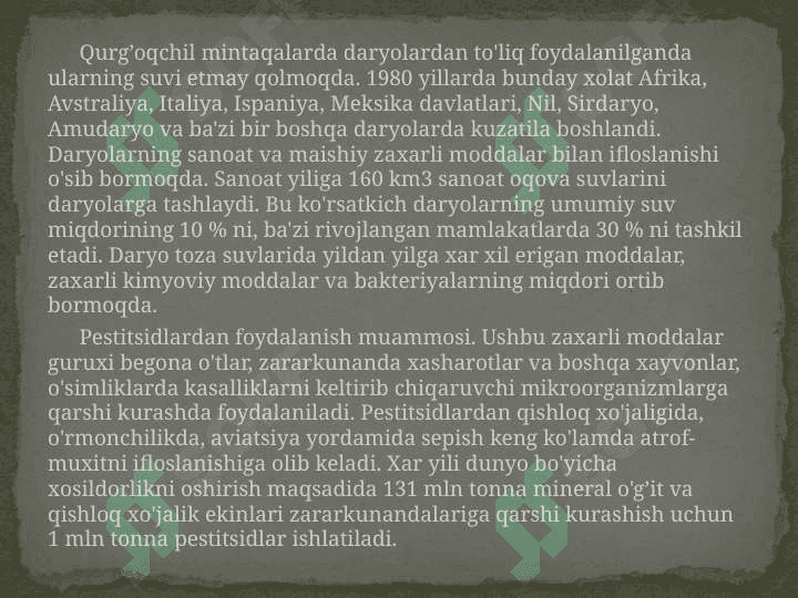 Geoekolik muammolar va ularning yechimi 7