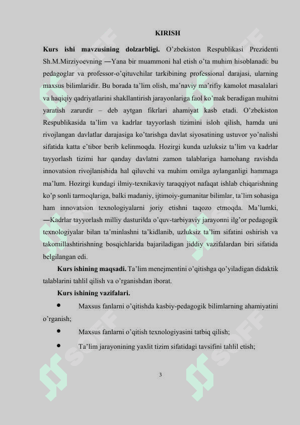 Ta’lim menejmentini o’qitishga qo’yiladigan didaktik talablar 3