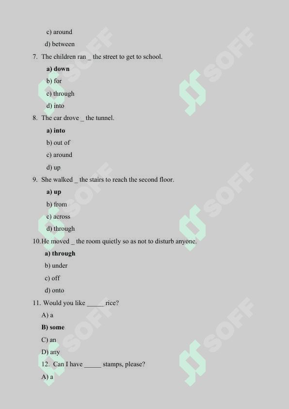 Ingliz tili Test ( javoblari bilan) 2