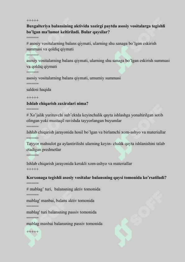 Moliyaviy hisob Test javoblari bilan 8