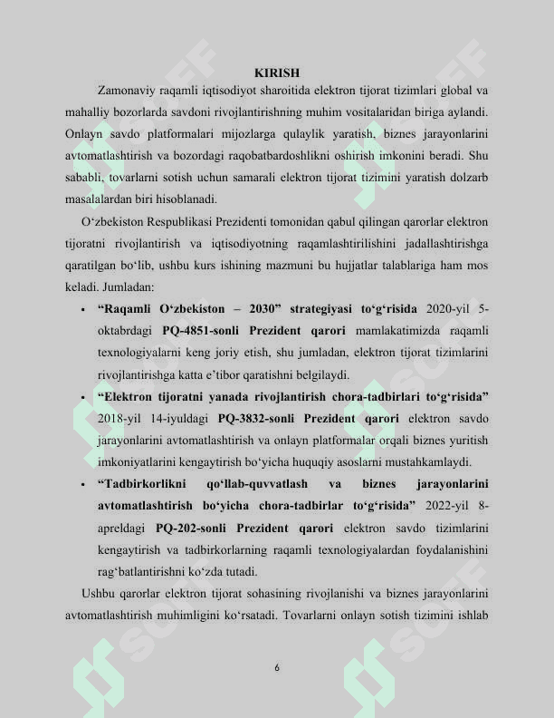 Tovarlarni sotish uchun elektron tijorat tizimini yaratish 3