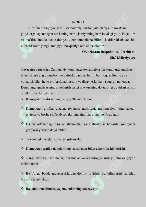 JAMIYATIMIZDA KOMPYUTER GRAFIKASINING RIVOJLANISH TARIXI 2