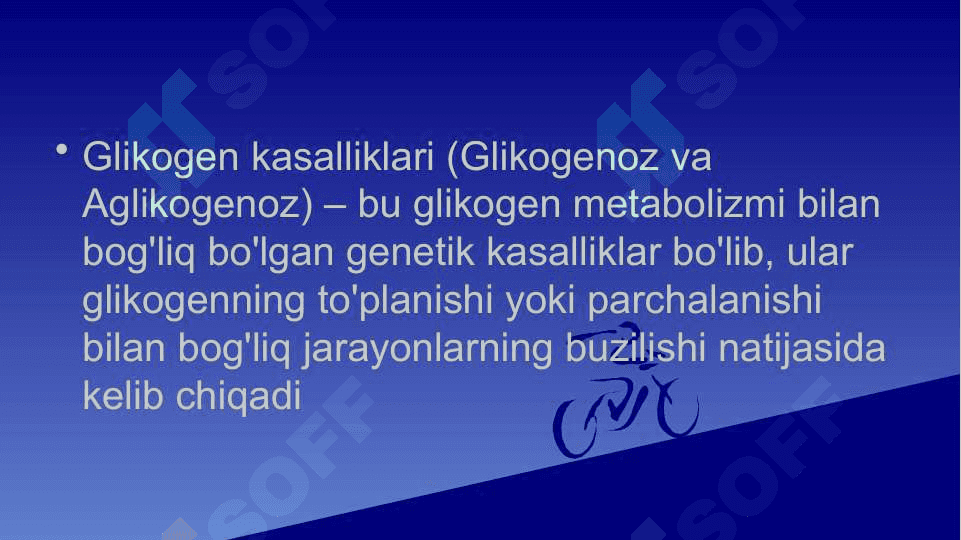 Glikogen kasalliklari ( Glikogenoz va Aglikogenoz ) 2