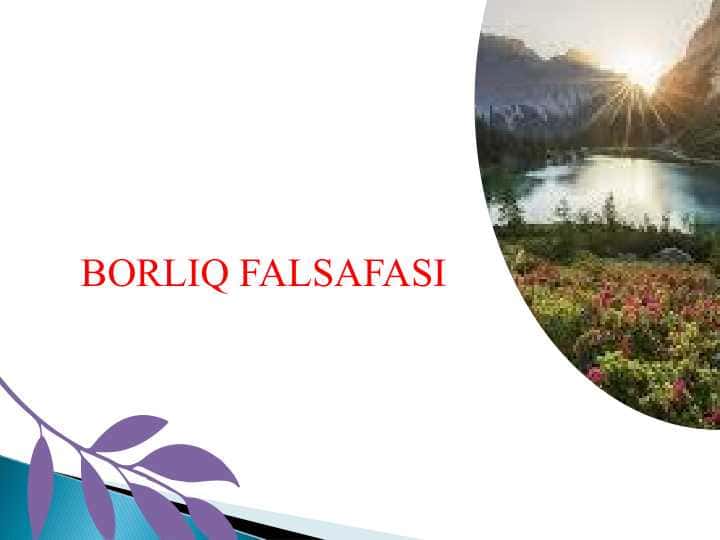 Borliq falsafasi (Ontologiya)