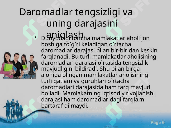 Aholi turmush darajasi  statistikasi 6