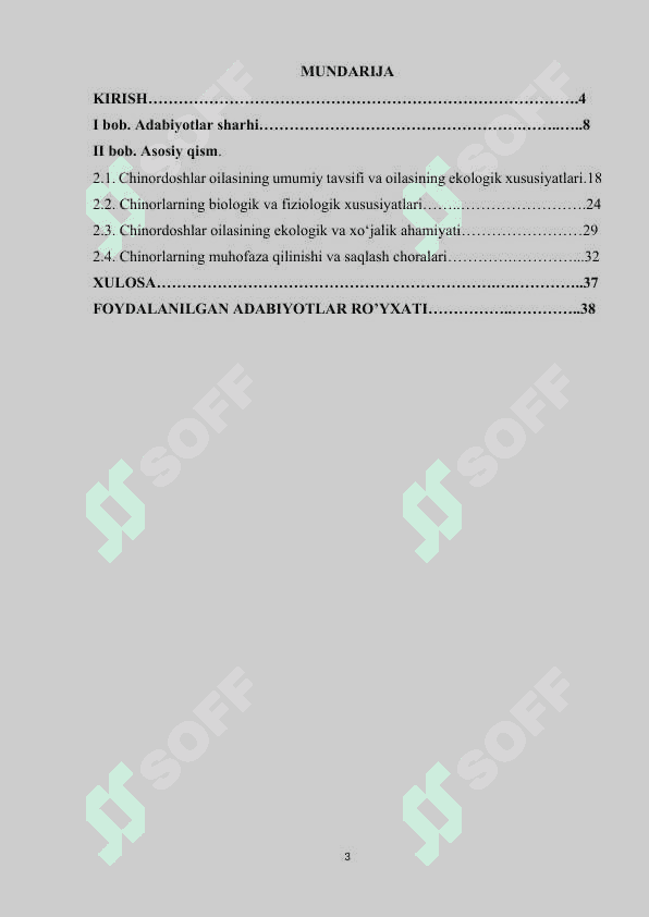 Chinordoshlar oilasi 3
