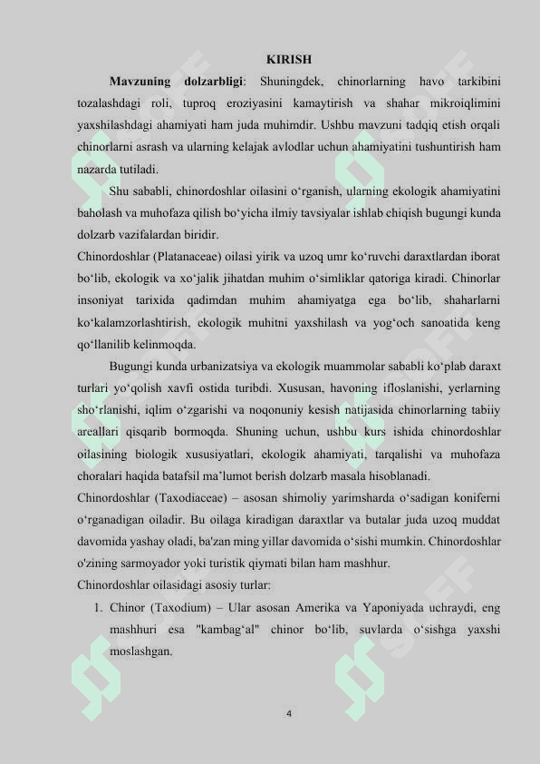 Chinordoshlar oilasi 4