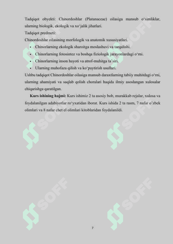 Chinordoshlar oilasi 7
