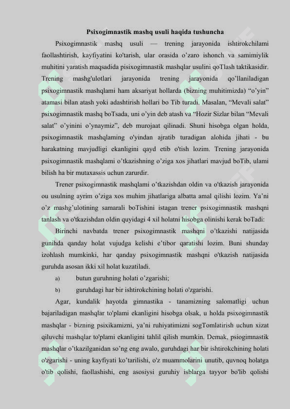 Guruhiy treninglarda psixogimnastik mashqlarning roli 2