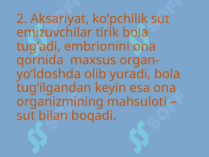 Sut emizuvchilarning qon aylanish tizimi 3