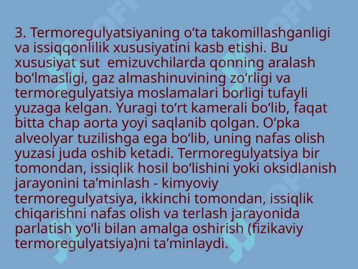 Sut emizuvchilarning qon aylanish tizimi 4