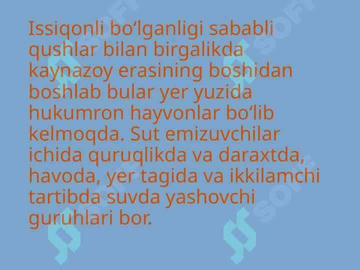 Sut emizuvchilarning qon aylanish tizimi 6