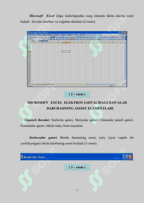 Elektron jadvallar 5