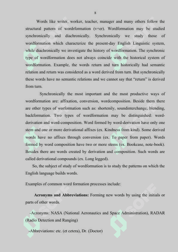 Types of word formation in English lexicology 8